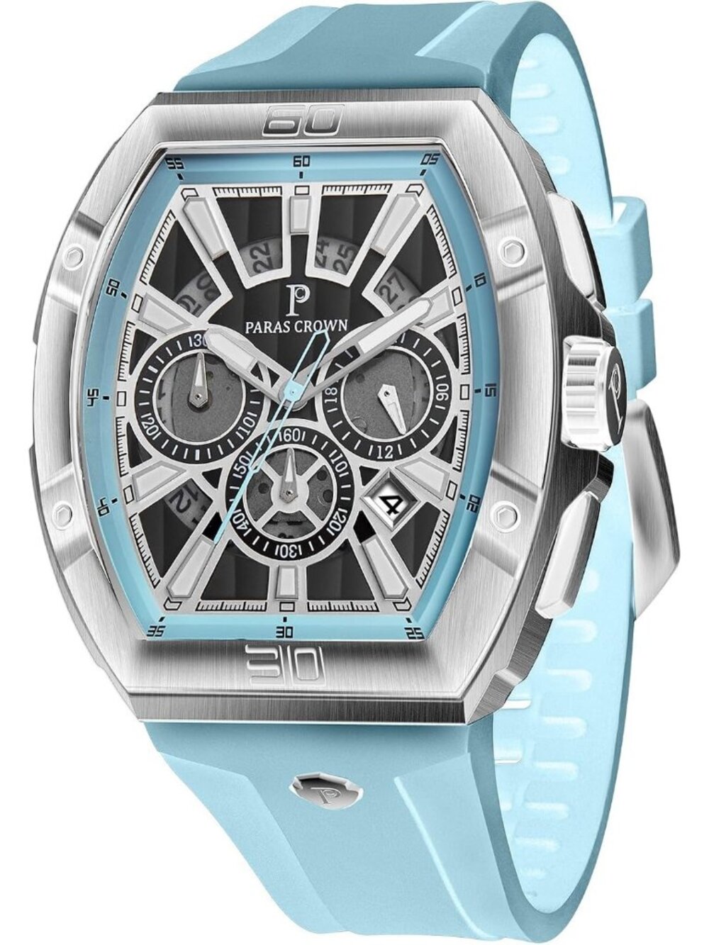 Men's Blue Vintage 5ATM Waterproof Quartz Luxury Chronograph Analog Wrist Watch